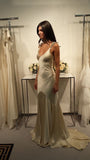 Niulatu Sheath V Neckline Floor-length Satin Long Satin Evening Dress Prom Dresses SD2057