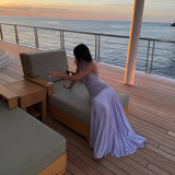 Niulatu Mermaid High Neckline Lilac Long Evening Dress Prom Dresses SD2062