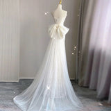 Niulatu Mermaid Sweetheart Lace White Satin Wedding Dresses SD2124
