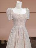 Niulatu Ball Gown Strapless Short Sleeves Long Wedding Dresses SD2125