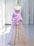 Niulatu A-line Sweetheart Lilac Long Prom Dress Evening Dress Formal Dress SD2129