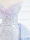 Niulatu Mermaid Sweetheart Sequin Long Prom Dress Evening Dress Formal Dress SD2131