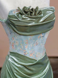Niulatu Mermaid Sweetheart Satin Long Prom Dress Evening Dress Formal Dress SD2133