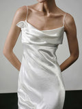 Niulatu Mermaid Spaghetti Straps White Lace Wedding Dresses SD2139