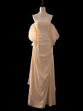 Niulatu Mermaid Off The Shoulder Short Sleeves Long Prom Dress Evening Dress Formal Dress SD2142
