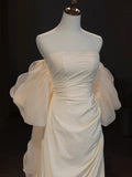 Niulatu Mermaid Off The Shoulder Short Sleeves Long Prom Dress Evening Dress Formal Dress SD2142