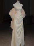 Niulatu Mermaid Off The Shoulder Short Sleeves Long Prom Dress Evening Dress Formal Dress SD2142