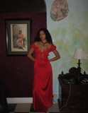 Niulatu Mermaid V Neckline Red Lace Long Evening Dress Prom Dresses SD2148