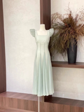 Niulatu A Line Square Neckline Chiffon Mint Green Women's Holiday Dresses SD215