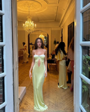 Niulatu Mermaid Sweetheart Long Yellow Prom Dress Evening Dress Formal Dress SD2165