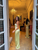 Niulatu Mermaid Sweetheart Long Yellow Prom Dress Evening Dress Formal Dress SD2165