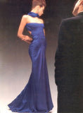 Niulatu Mermaid Strapless Blue Long Prom Dress Evening Dress Formal Dress SD2168