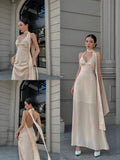 Niulatu A Line Halter Chiffon Prom Dress Evening Dress Formal Dress SD2193
