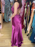 Niulatu Mermaid Spaghetti Straps Backless Long Prom Dress Evening Dress Formal Dress SD2200