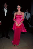 Niulatu A Line Spaghetti Straps Hot Pink Long Prom Dress Evening Dress Formal Dress SD2201