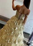 Niulatu A-Line Straps Blush Pink Lace Long Prom Dresses Formal Evening Dress SD2203
