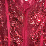 Niulatu Mermaid Spaghetti Straps Burgundy Lace Prom Dresses Long Party Dress SD2287
