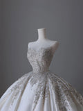 Niulatu Ball Gown Sweetheart Satin White Wedding Dresses Brides Dress SD2326