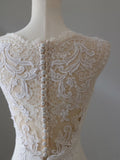 Niulatu Mermaid V Neckline White Lace Wedding Dresses Bridal Dress SD2347