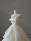Niulatu Ball Gown Sweetheart Tulle White Wedding Dresses Brides Dress SD2351