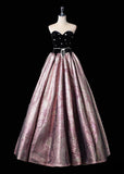 Niulatu A Line Sweetheart Sequin Long Burgundy Long Prom Dresses Formal Evening Dress SD2355