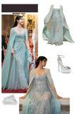 Niulatu A line Strapless Sleeveless Chiffon Light Sky Blue Long Prom Dresses SD2397