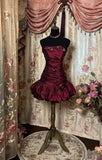 Niulatu Sheath Strapless Burgundy Mini Dresses Homecoming Dress 16th Birthday Dresses SD2414