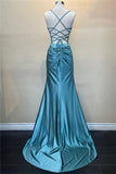 Niulatu Mermaid Spaghetti Straps Red Long Satin Prom Dresses Formal Evening Dress SD2419