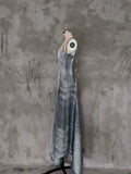 Niulatu A line Spaghetti Straps Blue Long Prom Dresses Birthday Dress For Women SD243