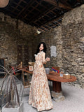 Niulatu A line Spaghetti Straps Floral Long Prom Dresses Birthday Dress For Women SD244