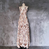 Niulatu A line Spaghetti Straps Floral Long Prom Dresses Birthday Dress For Women SD244