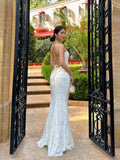 Niulatu Mermaid Spaghetti Straps Long Lace Party Dresses Prom Dresses SD2461