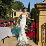 Niulatu Mermaid Spaghetti Straps Long Lace Party Dresses Prom Dresses SD2461