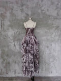 Niulatu A line Spaghetti Straps Floral Long Prom Dresses Birthday Dress For Women SD246