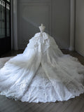 Niulatu Ball Gown Off The Shoulder White Lace Long Sleeves Wedding Dresses Bridal Dress SD2471