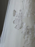 Niulatu A Line Sweetheart Lace Tulle White Wedding Dresses Brides Dress SD2472