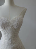 Niulatu A Line Sweetheart Lace Tulle White Wedding Dresses Brides Dress SD2472