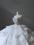 Niulatu Ball Gown Off The Shoulder Neckline Tulle Sequin Wedding Dresses Bridal Dress SD2476