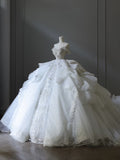 Niulatu Ball Gown Off The Shoulder Neckline Tulle Sequin Wedding Dresses Bridal Dress SD2476