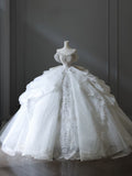 Niulatu Ball Gown Off The Shoulder Neckline Tulle Sequin Wedding Dresses Bridal Dress SD2476