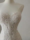 Niulatu Mermaid Sweetheart Lace White Wedding Dresses Brides Dress SD2477