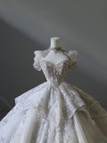 Niulatu Ball Gown Off The Shoulder Neckline Tulle Sequin Wedding Dresses Bridal Dress SD2479