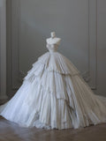 Niulatu Ball Gown Sweetheart Tulle Long Wedding Dresses Bridal Dress SD2481