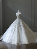 Niulatu Ball Gown Sweetheart Sequin Ivory Long Wedding Dress Bridal Dresses SD2491