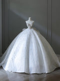 Niulatu Ball Gown Sweetheart Neckline Sequin Sleeveless Wedding Dress Bridal Dresses SD2502