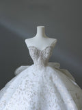 Niulatu Ball Gown Sweetheart Neckline Sequin Sleeveless Wedding Dress Bridal Dresses SD2502