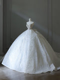 Niulatu Ball Gown Sweetheart Neckline Sequin Sleeveless Wedding Dress Bridal Dresses SD2502