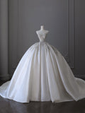 Niulatu Ball Gown Sweetheart Neckline Sequin Sleeveless Wedding Dress Bridal Dresses SD2519