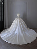 Niulatu Ball Gown Sweetheart Neckline Sequin Sleeveless Wedding Dress Bridal Dresses SD2519