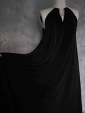 Niulatu A line Halter Black Long Prom Dresses Birthday Dress For Women SD256